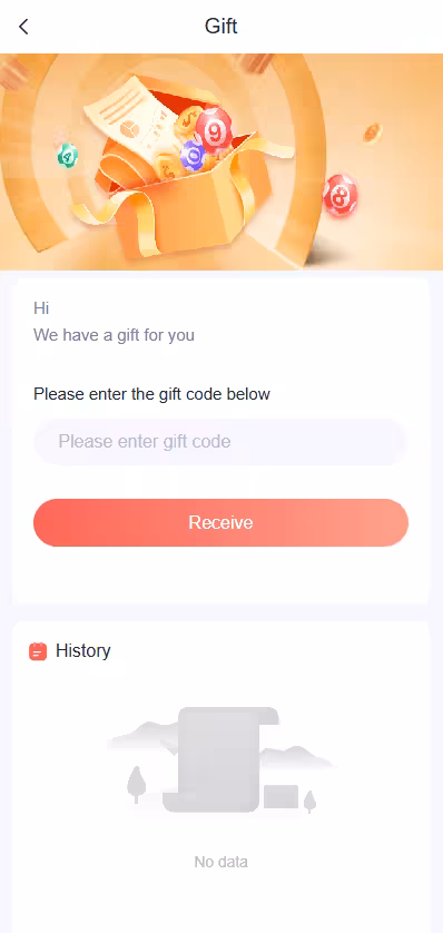 Daman Game Gift Code Redemption Screen